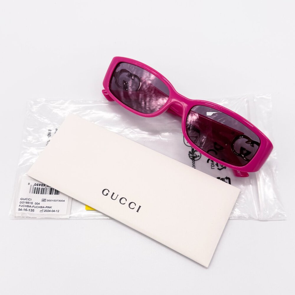 NEW GUCCI GG1661S 004 PINK WOMEN SUNGLASSES GUCCI - Picture 12 of 13